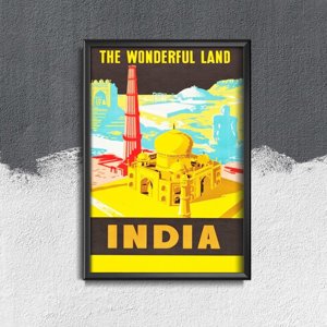 Vintage poster India The Wonderful Land