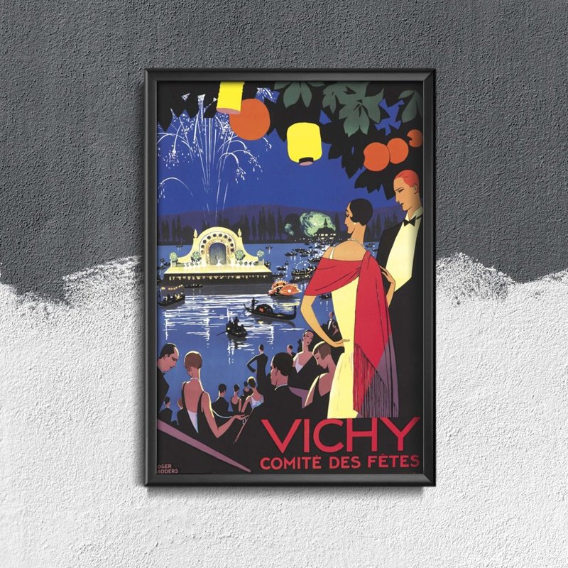 Vintage poster art Vichy Comite Des Fetes