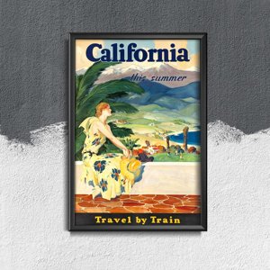 Canvas poster California this summer