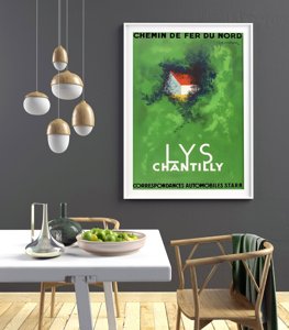 Vintage poster art France Chantilly