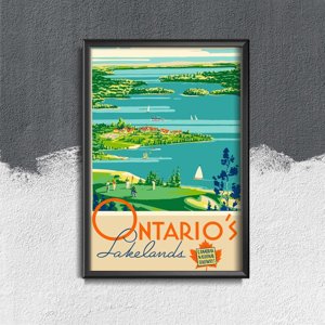 Poster Ontario Canada Lakelands