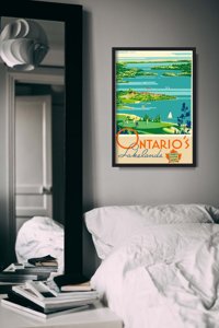 Poster Ontario Canada Lakelands