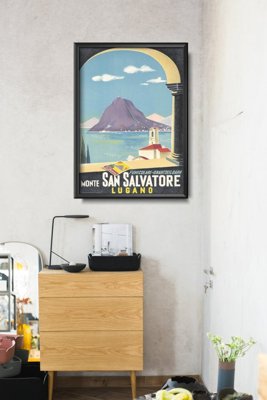 Vintage poster art Switzerland San Salvatore