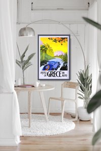 Poster Greece En Auto