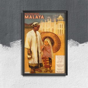 Vintage poster art Picturesque Malaya