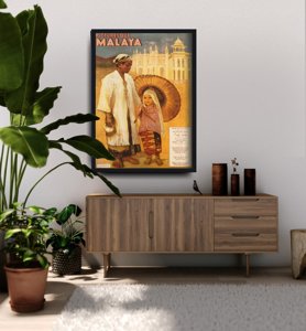 Vintage poster art Picturesque Malaya