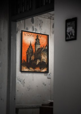 Canvas poster Krakow Chemins de fer de l'etat Polonais