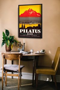 Poster Switzerland Pilatus Lucern