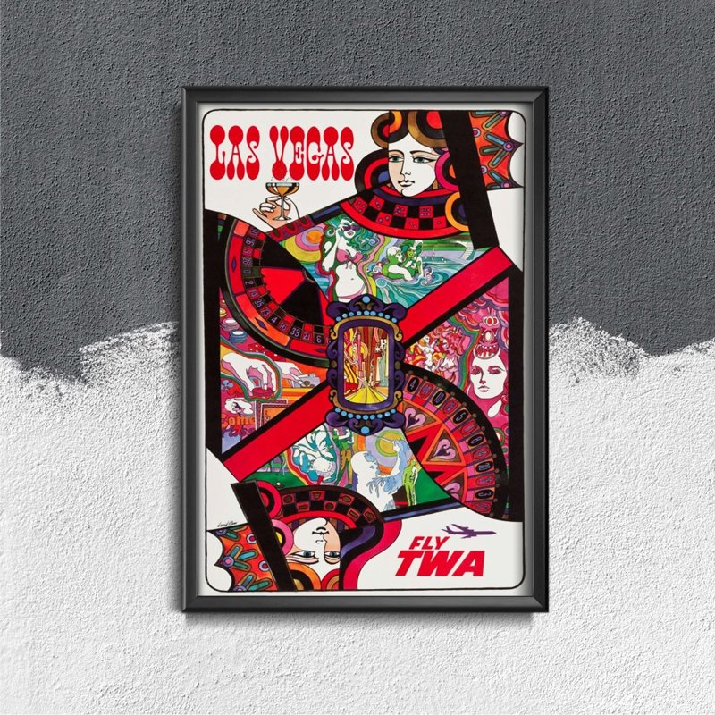 Canvas poster Fly TWA Las Vegas