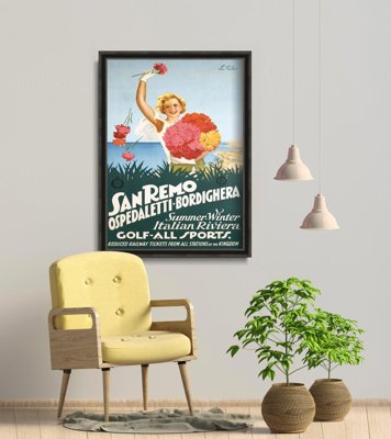 Vintage poster Italy San Remo Riviera