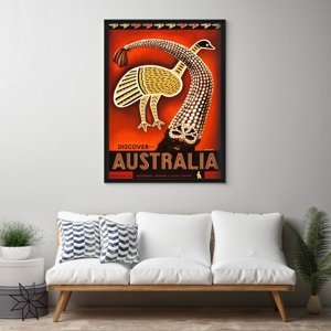 Vintage poster art Discover Australia
