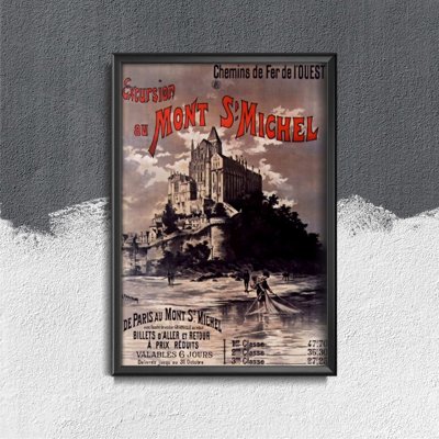 Poster Mont St Michel France