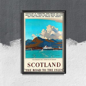 Vintage poster Scotland The Road tothe Isles Great Britain