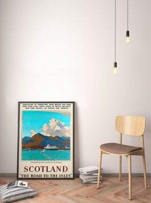 Vintage poster Scotland The Road tothe Isles Great Britain
