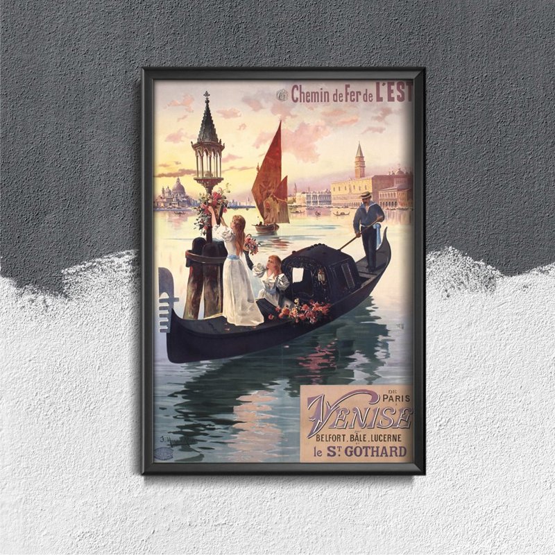 Wall art Poster from Paris and Venice