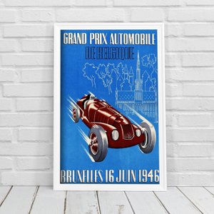 Vintage poster Grand Prix of Belgium Car Race Print