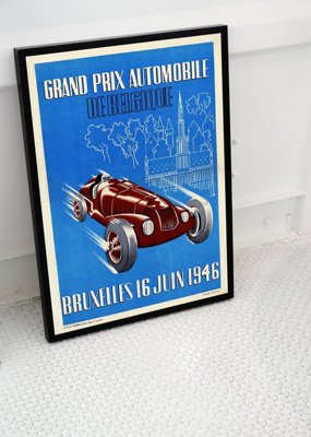 Vintage poster Grand Prix of Belgium Car Race Print