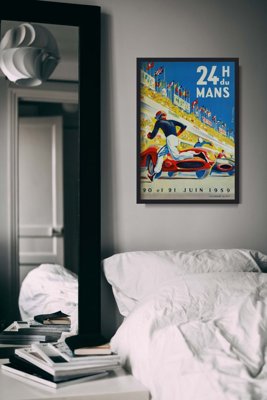 Vintage poster art Beligond h du mans