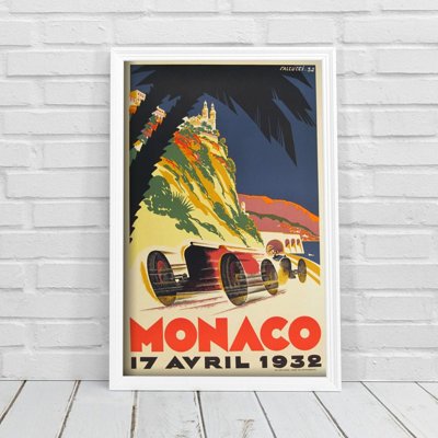 Vintage poster Cars Monaco