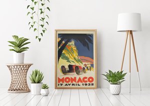 Vintage poster Cars Monaco