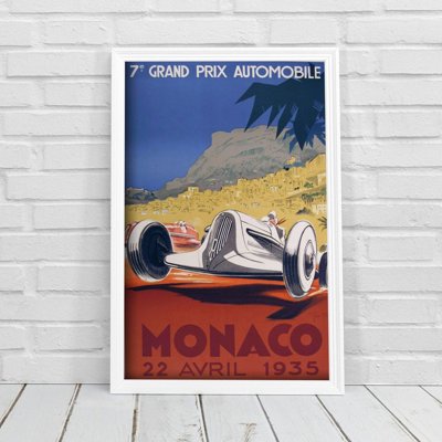 Vintage poster art Grand Prix Automobile Monaco