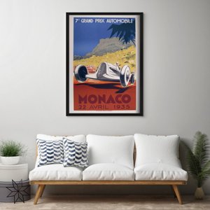 Vintage poster art Grand Prix Automobile Monaco