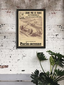Poster Vinage Poster Automobile Grand Prix De France