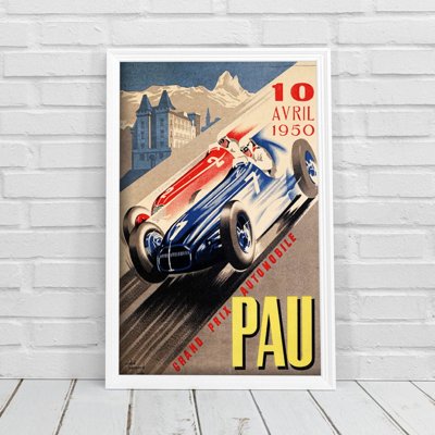 Vintage poster Grand Prix Automobile PAU