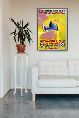 Vintage poster art Automobile Club de France Grand Prix by Alphonse Noel