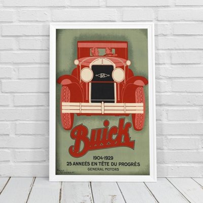 Vintage poster art by Rene Vincent Buick Automobile