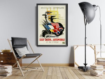 Vintage poster Car Show Brussel
