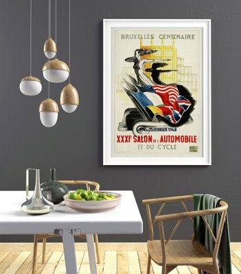 Vintage poster Car Show Brussel