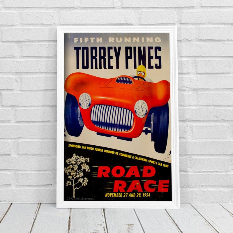 Wall art Grand Prix Poster Fourth Running Torrey Pines Road Race