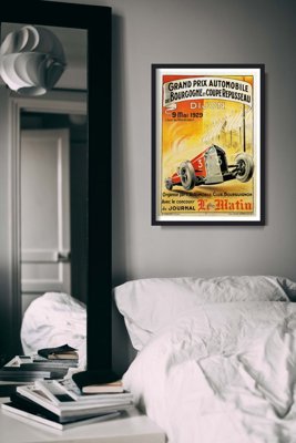 Canvas poster Grand Prix Automobile de Bourgogne et Coupe Repusseau