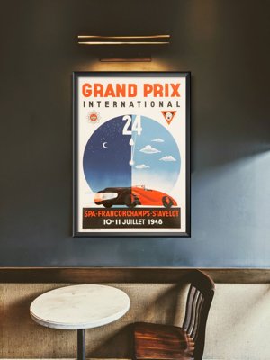 Vintage poster art Grand Prix International SPA Francorchamps Stavelot