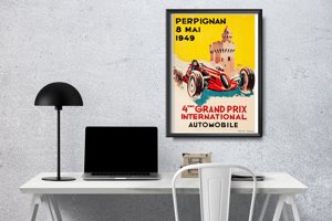 Poster by Raspaut Perpignan eme Grand Prix