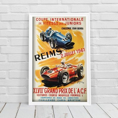 Vintage poster Grand Prix Poster Reims XLVIIe de L’ACF