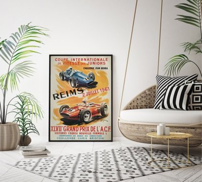 Vintage poster Grand Prix Poster Reims XLVIIe de L’ACF