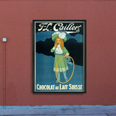 Vintage poster art Chocolat au Lait Suisse