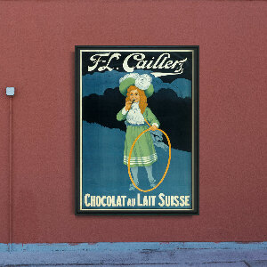 Vintage poster art Chocolat au Lait Suisse