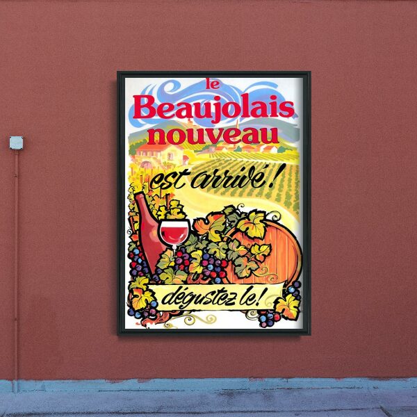 Wall art Wine Poster The New Beaujolais Nouveau