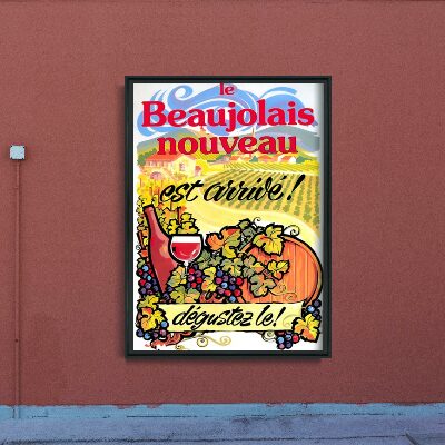 Wall art Wine Poster The New Beaujolais Nouveau