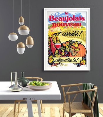 Wall art Wine Poster The New Beaujolais Nouveau