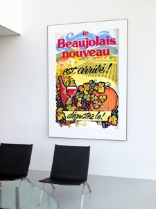 Wall art Wine Poster The New Beaujolais Nouveau