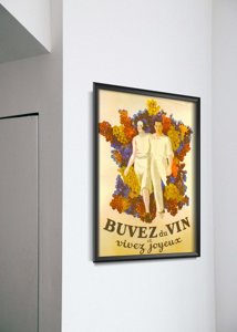 Canvas poster French Wine Poster Wine Decor