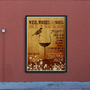 Poster Wine Women And Song