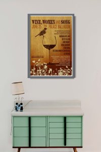 Poster Wine Women And Song