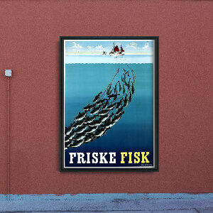 Vintage poster Friske Fisk