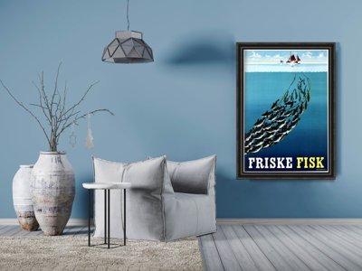 Vintage poster Friske Fisk