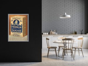 Vintage poster art Vintage Sugar Print Retro Kitchen Decor